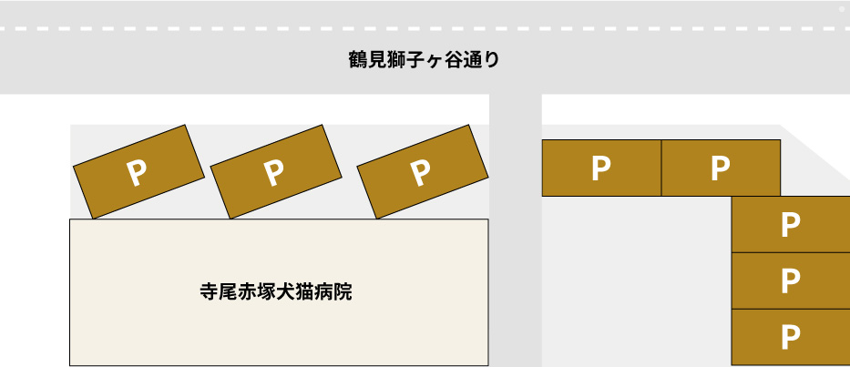 寺尾赤塚犬猫病院駐車場